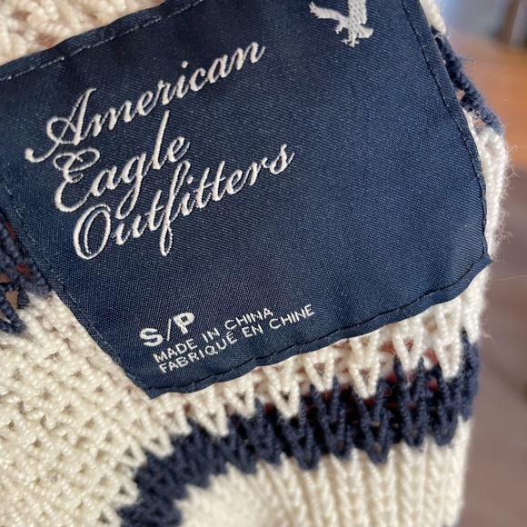 Navy & white striped Breton sweater - Picture 3 of 4